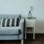 KRASTY Modern White Hollow Out Black Metal Base Bedside Lamp Living Room Bedroom Study Room Industrial Metal Square Base Table Lamp,Desk Lamp with White TC Fabric Shade