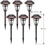 Solpex Solar Pathway Lights Outdoor,6 Pack Solar Garden Lights, Bronze Finshed, Waterproof Solar Walkway Lights Outdoor Lawn, Patio, Yard, Garden, Pathway, Walkway and Driveway.
