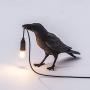 YJYdada Raven Wall Lamp Table Lamp, Resin Crow Bird Shaped Light for Bedroom Corridor Living Room Wall Sconces Light Black/White 4 Style (Black-A)