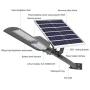 TENKOO 200W Solar Street Light Outdoor Lamp, with Remote Control, Light Control, LED Flood Lights Dusk to Dawn Security Lighting for Yard Garden, Basketball Court (with Arm Pole)