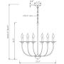 Derksic Black Farmhouse Chandelier 6-Light Wrought Iron Chandelier Rustic Candle Ceiling Pendant Light Fixture for Dining Room Kitchen Island Living Room Foyer Bedroom Entryway