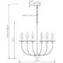 T&A Black 6-Light Candle Chandelier,Medium Transitional Hanging Fixture Rustic Kitchen Island Lighting for Dining Room Living Romm