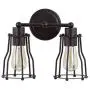 JONATHAN Y JYL7420A Florence 12.5'' 2-Light Metal Vanity Light Industrial,Contemporary,Transitional 2200K Edison 25W Bulbs, Reversible, for Bedroom Livingroom Bathroom Hallway, OilRubbedBronze
