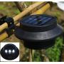 FALOVE 8pcgutterlight New Solar Light Lamp Powered Outdoor Garden Yard Wall LED Light Gutter Fence Wall Lampand and Bracket, Black, 8 Piece