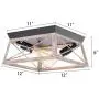HMVPL Close to Ceiling Light, Farmhouse Flush Mount Lighting Fixtures Industrial Ceiling Lamp 2-Light for Bedroom Kitchen Island Dining Room Foyer Hallway