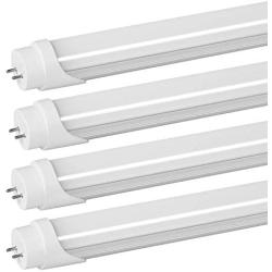 2FT LED Tube Light Bulb,9W(25W Equiv),Daylight 5000K,1350 LM Super Bright,F17T8 F18T8 F20T10/CW Fluorescent Replacement,Single-end Powered,Ballast Bypass,2 Foot LED Bulb for Kitchen Bedroom - 4 Pack