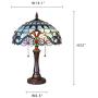 Stained Glass Desk Lamp, Capulina Handcrafted 16.1'' Tiffany Style Table Lamps Accentuate Any Home or Business, Office, Desk, Entry, Living Room with a Classic Feel - Gothic Glass Style