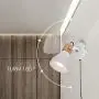 TeHenoo Contemporary White Wall Sconce, Rotatable Wall Lamp with Plug-in Cord for Master Bedroom, Living Room, Guest Room