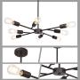 Banato Modern Sputnik Chandelier Lighting 8 Lights Oil Rubbed Bronze Finish with Adjustable Arms Mid Century Pendant Light Vintage Industrial Farmhouse Ceiling Light Fixture