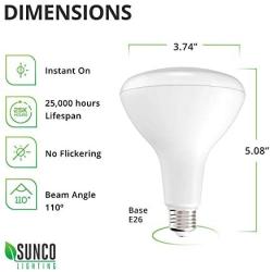 Sunco Lighting 12 Pack BR30 LED Bulb, 11W=65W, 6000K Daylight Deluxe, 850 LM, E26 Base, Dimmable, Indoor Flood Light for Cans - UL & Energy Star