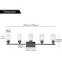 5-Light Wall Light Fixtures MELUCEE Vanity Lights Bathroom Fixtures Oil Rubbed Bronze Finished with Clear Glass, Industrial Wall Sconce for Living Room Bedroom Hallway Kitchen