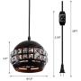 LBTSMUK Plug in Black Pendant Light with 16 FT Plug-in Cord & On/ Off Dimmer Switch, Modern Mini Hanging Pendant Light, Hanging Light Fixture for Kitchen Island Living Room Bedroom Restaurant