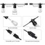 OxyLED LED Outdoor String Lights with 40 Dimmable Vintage Plastic Bulbs, 128 Ft Hanging Bulb String Lights Waterproof, Garden String Lights for Bedroom Patio Yard Wedding Party Christmas, Warm White