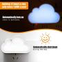 2 Pieces Sensor LED Night Lights Plug-in Wall Night Lamp for Kids Cloud LED Night Lights with Dusk to Dawn Sensor Decorative Nightlight for Children Girls Boys Bedroom Decoration