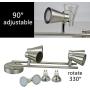 DLLT 4-Light Led Track Lighting Kit, Flush Mount Spotlight Ceiling, Directional Ceiling Light for Kitchen, Dining Room, Bedroom, Office, Brushed Nickel, GU10 Bulbs Included DLLT 4-Light Led Track Lighting Kit, Flush Mount Spotlight Ceiling, Directional Ceiling Light for Kitchen, Dining Room, Bedroom, Office, Brushed Nickel, GU10 Bulbs Included