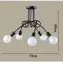 Modern Chandelier,Vintage Industrial Iron Pendant Light 12-Lights Spider Ceiling Lamp for Dining Room, Living Room(Containing Retro Tungsten Bulb)