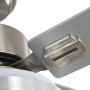 Indoor Ceiling Fan Light Fixtures - FINXIN Brushed Nickel Remote LED 52 Ceiling Fans For Bedroom,Living Room,Dining Room Including Motor,5-Blades,Remote Switch