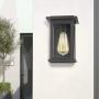 Emliviar 2 Pack Outdoor Wall Sconces, Wall Mounted Light Fixture with Clear Glass in Black Finish, 1810-AW1-2PK