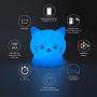 Cat Night Light, Babies Night Lights, Night Light for Kids, Silicone Night-Light, LEDs Lights, 9 Colors Lamp Rechargeable Remote for Toddlers/Boys/Girls/Adults/Bedroom/Bathroom/Outdoor/Camping