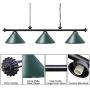 Wellmet Pool Table Light, 59” Hanging Billiard Lights, Adjustable Kitchen Island Lighting Fixture for Billiard Bar Table, Green