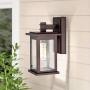 MICSIU Outdoor Wall Mount Light Fixture Exterior Sconces 1 Lighting Lantern Oil Rubbed Bronze Finish with Clear Seedy Glass (Oil Rubbed Bronze 2 Pack)