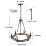 LNC A03300 Farmhouse Chandeliers for Dining Rooms,Vintage Wood Kitchen Lighting