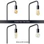 O’Bright Industrial Floor Lamp for Living Room, Metal Lamp, 70 Inches, E26 Ceramic Socket, Minimalist Design for Decorative Lighting, Stand Lamp for Bedroom/Office/Dorm, ETL Listed (Black)