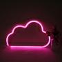 Cloud Neon Light, Cute Neon Cloud Sign, Battery or USB Powered Night Light as Wall Decor for Kids Room, Bedroom, Festival, Party (Pink)