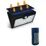 HVIKOV Motion Sensor Light Outdoor, 60 Led Solar, 5 Modes Remote Control,1300LM Waterproof Wide Angle, Wireless Super Bright Security Wall Lights for Driveway, Wall, Patio, Yard, Garden（Black）