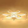 Modern Ceiling Light Fixture, CraftThink Flush Mount 23'' Wide Silicon Gel Twist Semi Flush Light Nordic Style LED Ceiling Fixture for Living Room Bedroom Office, Warm Light Source