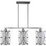 SHENGQINGTOP 33 Inches Modern Kitchen Island Lights with Frosted Glass, 3-Light Dining Room Lighting Fixtures Hanging, New Transitional Multi Pendant Lighting, Brushed Nickel Finish