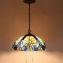 Tiffany Pendant Lamp W16H40 Inch Blue Stained Glass Lampshade Link Antique Pendant Lamp Ceiling Style 2E26 Lighting for Dining Room Living Room S160E WERFACTORY Living Bar Room Lover Study Gifts Tiffany Pendant Lamp W16H40 Inch Blue Stained Glass Lampshade Link Antique Pendant Lamp Ceiling Style 2E26 Lighting for Dining Room Living Room S160E WERFACTORY Living Bar Room Lover Study Gifts