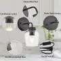 TeHenoo Plug in Wall Lamp with Seeded Glass,Retro Industrial Wall Sconce Light with on/Off Switch for Living Room,Bedroom,Bar,E26 Base TeHenoo Plug in Wall Lamp with Seeded Glass,Retro Industrial Wall Sconce Light with on/Off Switch for Living Room,Bedroom,Bar,E26 Base