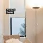 Brightech Sky Flux - The Very Bright LED Torchiere Floor Lamp, for Your Living Room & Office - Halogen Lamp Alternative with 3 Light Options Incl. Daylight - Dimmable Modern Uplight - Nickel