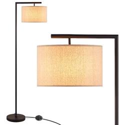 LED Modern Floor Lamp, Anbomo Standing Accent Light,Tall Pole Lamp with Hanging Drum Shade for Living Room, Bedrooms, Office