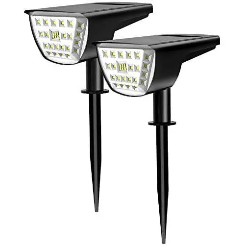 WAKYME 32 LED Solar Landscape Spotlight, 2-in-1 Solar Wall Light IP67 Waterproof Solar Spot Lights Outdoor for Yard Garden Porch Walkway Driveway Pool Patio Cool White 2 Pack WAKYME 32 LED Solar Landscape Spotlight, 2-in-1 Solar Wall Light IP67 Waterproof Solar Spot Lights Outdoor for Yard Garden Porch Walkway Driveway Pool Patio Cool White 2 Pack