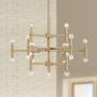 Marya Satin Brass Large Chandelier 32'' Wide Modern 24-Light Fixture for Dining Room House Foyer Kitchen Island Entryway Bedroom Living Room - Possini Euro Design
