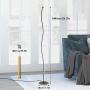 Albrillo Spiral Design LED Floor Lamp - Dimmable Floor Lamps with 3 Color Temperatures, Top Touch Control, 1.8M Cable, Modern Standing Lamps for Living Room, Bedroom, 18W/1000lm