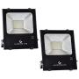 50W LED Flood Light Outdoor 2Pack, 4000 LM Super Bright Work Light GLORIOUS-LITE, Equiv 300W Halogen, IP66 Waterproof, 59inch Wire with Plug, 6500K White Light, for Garage, Garden, Lawn and Yard