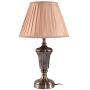 Costzon Bedside Table Lamp, Traditional Elegant Steel Base, Antique Style with Warm Fabric Shade Bulb for Bedroom Living Room Coffee Desk Lamp, Include LED Bulb, Cord (Brass, Set of 2)