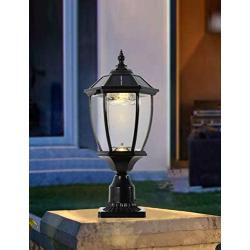 GYDZ Solar Post Lights Outdoor Solar Lamp Post Light for Gate Porch/Stone Pillar, Waterproof Decorative Solar Pillar Light Warm&Cool White, Oil-Rubbed Black Die Cast Aluminum Housing with Clear Glass