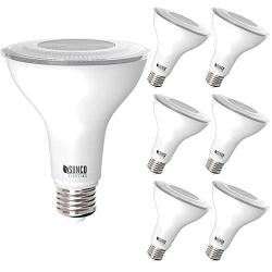 Sunco Lighting 6 Pack PAR30 LED Bulb, Dusk-to-Dawn Photocell Sensor, 11W=75W, 5000K Daylight, 850 LM, Waterproof, Auto On/Off Outdoor Security Spotlight - UL