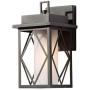 RUZINIU Outdoor Wall Lantern 11'', Matte Black 1-Light Exterior Light Fixture Wall Mount for Foyer Porch