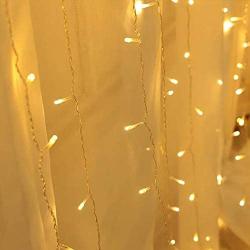 Window Curtain String Light Wedding Party Home Garden Bedroom Backdrop Outdoor Indoor Wall Super Cute Decoration, Warm White