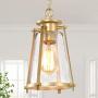 KSANA Gold Pendant Lighting for Kitchen Island, Hanging Brass Light Fixtures with Seeded Glass for Dining Room, Foyer