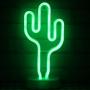 Cactus Neon Light Wall Decor Neon Signs for Bedroom Kids with Table Stand Battery and USB Powered Night Light Home Decoration (NECAC)