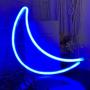 Moon LED Signs Neon Lights for Wall Decor,USB or Battery Neon Sign,Neon Signs for Bedroom,Light Up Sign Decorative Neon Light Sign for Christmas,Party,Kids, Girls Living Room (Moon-Blue)