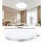 DLLT 24W Modern Dimmable Led Flushmount Ceiling Light Fixture with Remote-13 Inch Round Close to Ceiling Lights for Bedroom/Kitchen/Dining Room Lighting, Timing, 3000K-6000K 3 Light Color Changeable