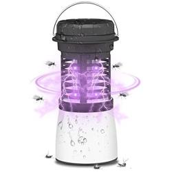 3 in 1 Bug Zapper Camping Lantern Flashlight, Indoor & Outdoor Waterproof Rechargeable Mosquito Zappers Killer, Portable Foldable Compact Camping Accessories