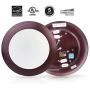 ECOELER 4Pack 5/6 inch Dimmable LED Disk Light Flush Mount Ceiling Fixture for Home Improved, 15W 4000K Cool White Surface Mount or Recessed Light, Bronze Color Aluminum Baffle Trim